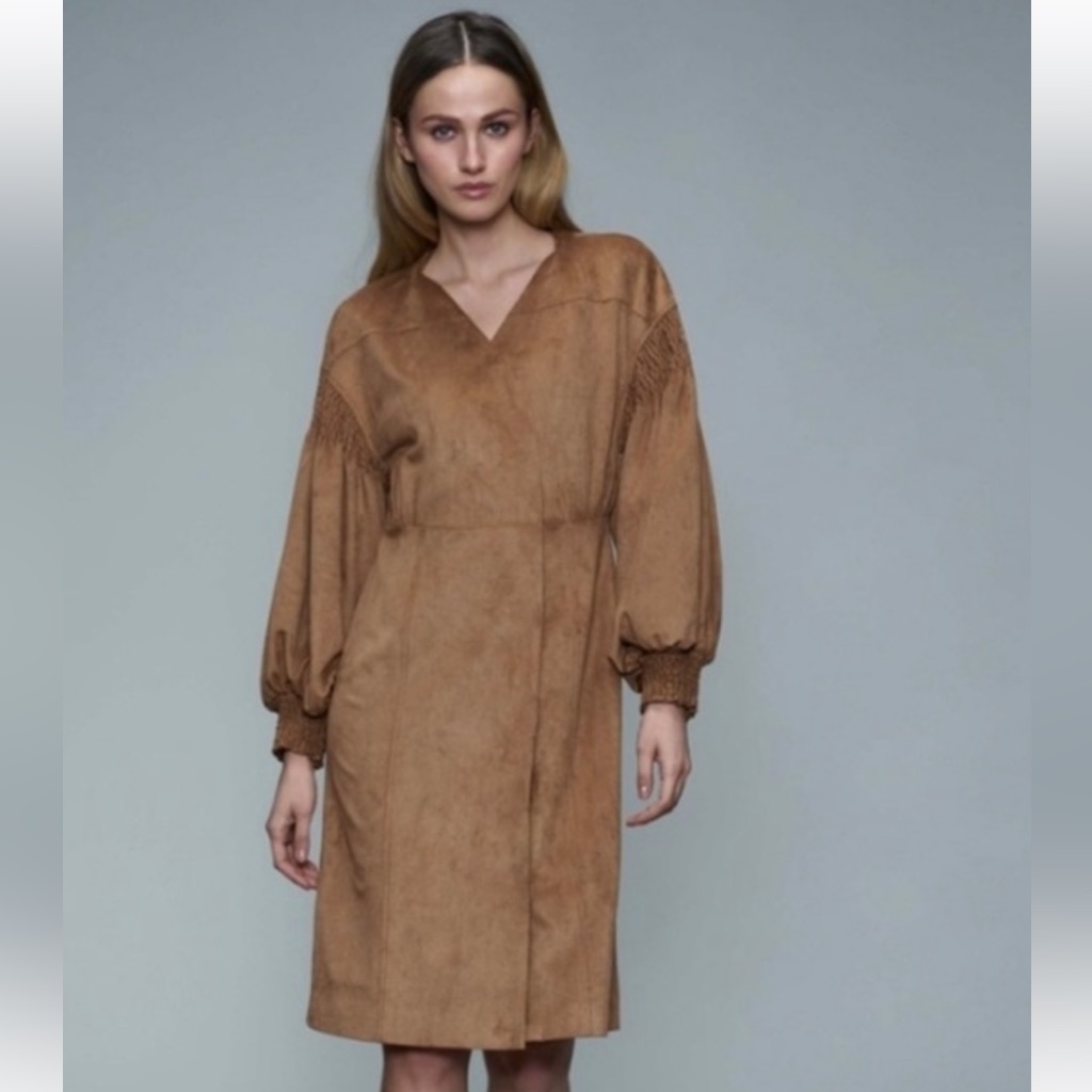 Vivienne Hu Brown V-Neck Dress Size 8